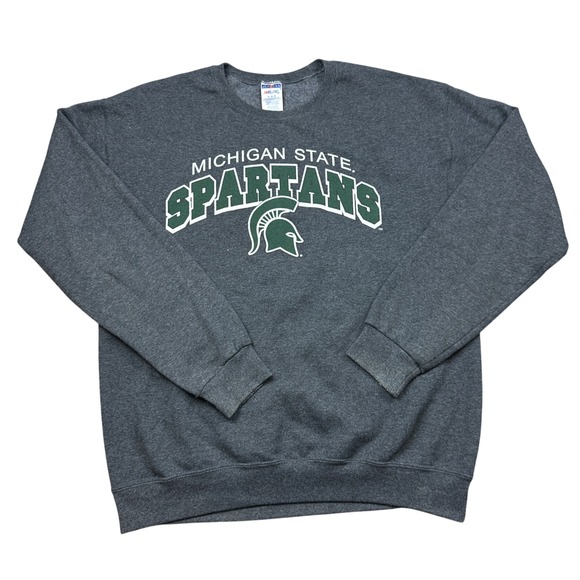 Jerzees Other - Vintage Jerzees Michigan State Spartans Crewneck Sweatshirt Heather Grey Mens M
